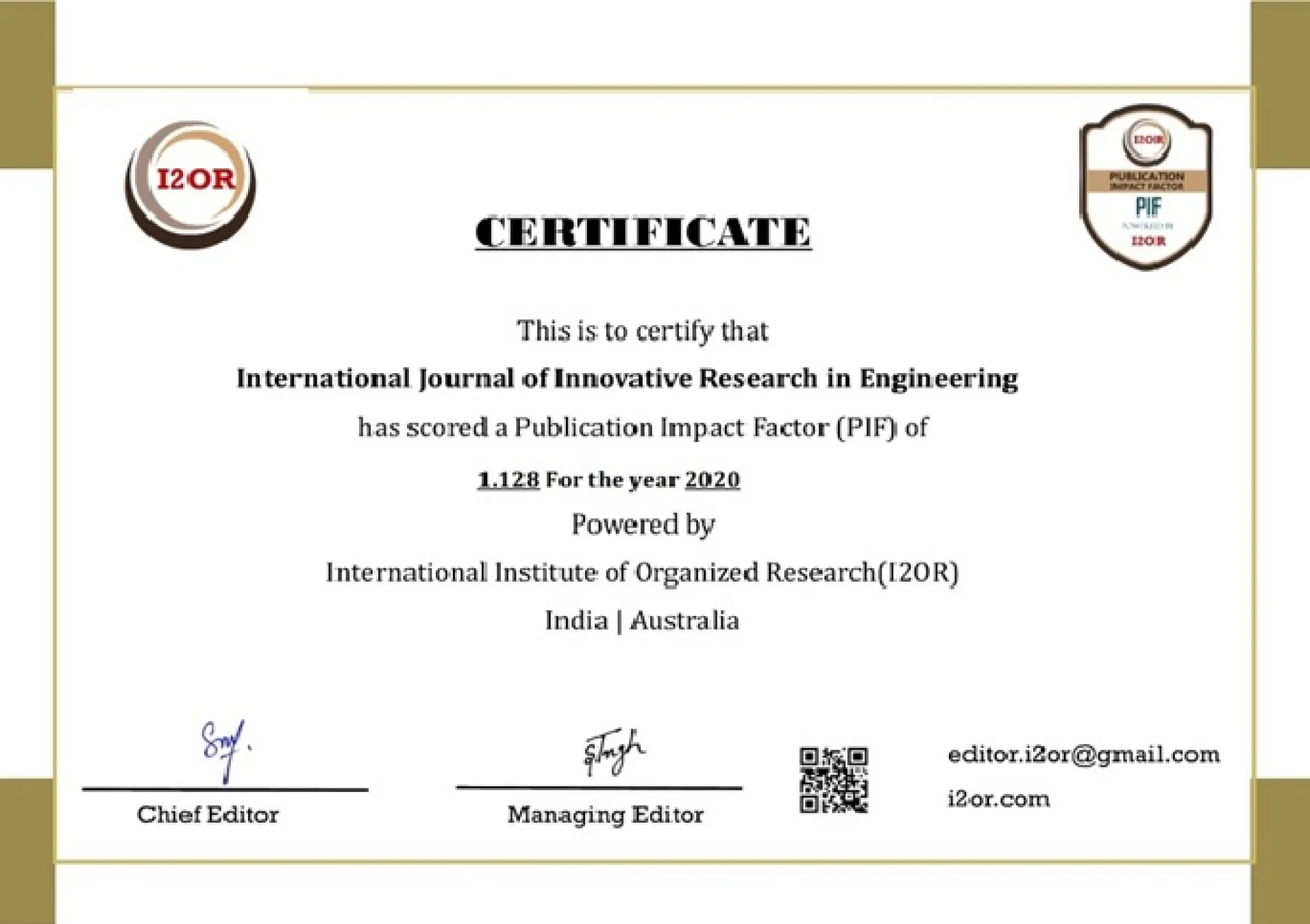 Impact Factor Calculations